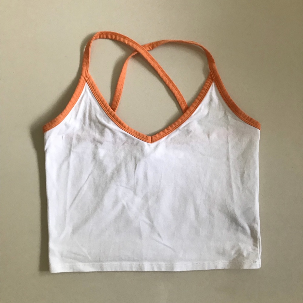 Forever 21 white and orange top size S